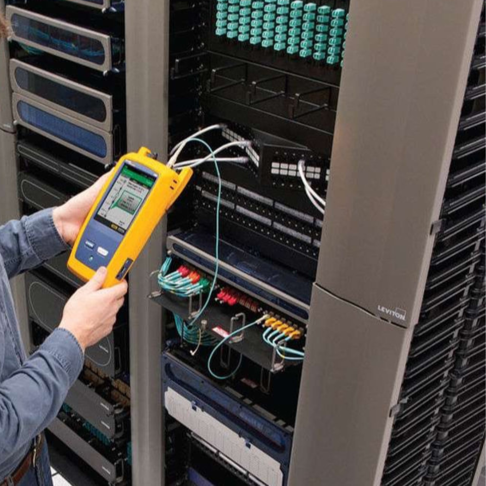 Cabeamento estruturado para data center - teste rack